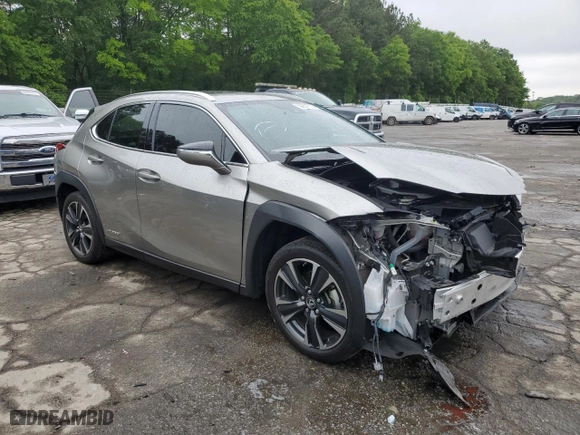 2021 Lexus UX with VIN JTHX9JBH9M2042298, listed as a Copart auction lot 50257753 with 38,328 mi miles. Bid and sale history available at carsss.com. Image 4.