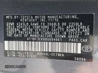 2011 Toyota Camry LE z VIN 4T1BF3EK6BU684661, wystawiony jako IAAI lot #42384005 z przebiegiem 303 241 mil mil oraz . Historia ofert i sprzedaży dostępna na DreamBid. Obrazek 9.