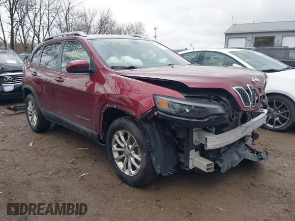 2020 Jeep Cherokee Latitude with VIN 1C4PJMCB3LD650308, listed as a IAAI auction lot 41052567 with 114,049 mi miles. Bid and sale history available at carsss.com. Image 1.