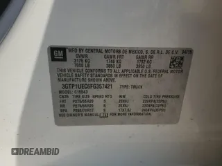 2015 GMC Sierra 1500 SLE z VIN 3GTP1UEC6FG357421, wystawiony jako Copart lot #47103855 z przebiegiem 118 310 mil mil oraz Szkoda całkowita • Salvage title. Historia ofert i sprzedaży dostępna na DreamBid. Obrazek 12.