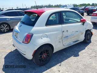 2015 FIAT 500 Pop with VIN 3C3CFFAR5FT663043, listed as a IAAI auction lot 42037387 with 65,266 mi miles. Bid and sale history available at carsss.com. Image 4.