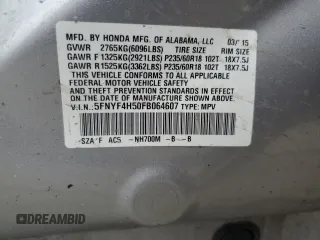 2015 Honda Pilot EX-L with VIN 5FNYF4H50FB064607, listed as a Copart auction lot 88667545 with Not Provided miles and Salvage Title. Bid and sale history available at carsss.com. Image 13.