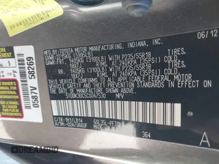 2012 Toyota Sienna XLE with VIN 5TDDK3DC5CS047530, listed as a IAAI auction lot 41780049 with 209,812 mi miles. Bid and sale history available at carsss.com. Image 9.