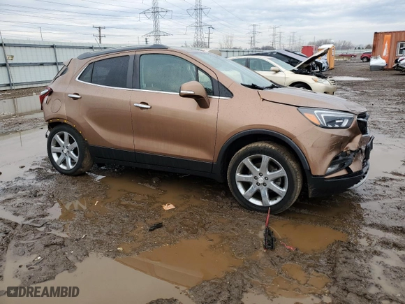 2017 Buick Encore Premium with VIN KL4CJDSB0HB121878, listed as a Copart auction lot 46696375 with 0 mi miles and Salvage Title. Bid and sale history available at carsss.com. Image 4.