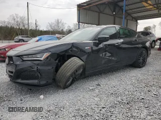 2021 Acura TLX Type S with VIN 19UUB7F05MA000654, listed as a Copart auction lot 46806005 with 65,022 mi miles and Salvage Title. Bid and sale history available at carsss.com. Image 1.