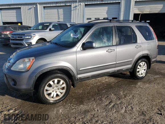2005 Honda CR-V EX SE with VIN SHSRD78955U334534, listed as a Copart auction lot 46624465 with 160,871 mi miles and Salvage Title. Bid and sale history available at carsss.com. Image 1.