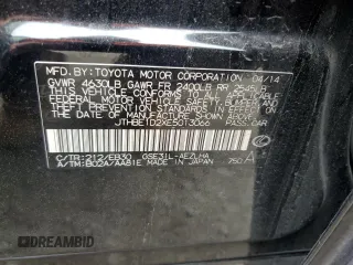 2014 Lexus IS 350 with VIN JTHBE1D2XE5013066, listed as a Copart auction lot 59711195 with 67,179 mi miles and Salvage title. Bid and sale history available at DreamBid. Image 12.