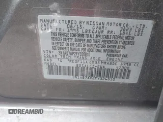 2015 Nissan Sentra SV z VIN 3N1AB7AP2FY326810, wystawiony jako IAAI lot #42235939 z przebiegiem 86 105 mil mil oraz . Historia ofert i sprzedaży dostępna na DreamBid. Obrazek 9.