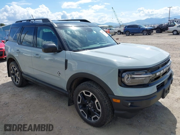2021 Ford Bronco Sport Outer Banks with VIN 3FMCR9C66MRA28992, listed as a IAAI auction lot 42277740 with 57,704 mi miles and . Bid and sale history available at DreamBid. Image 1.