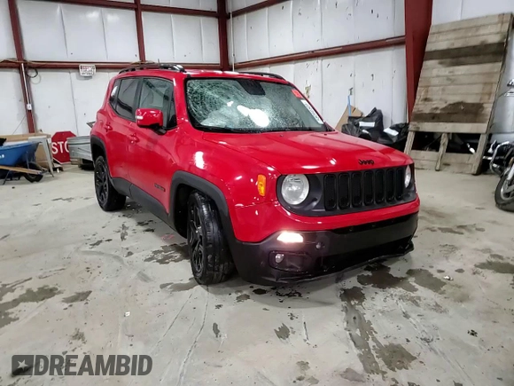 2017 Jeep Renegade Altitude with VIN ZACCJABB0HPG47597, listed as a Copart auction lot 58060505 with 239,534 mi miles and Salvage title. Bid and sale history available at DreamBid. Image 14.