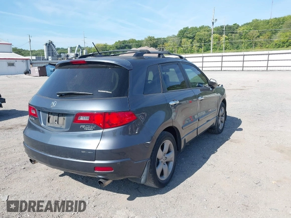2007 Acura RDX Tech Pkg with VIN 5J8TB18557A019114, listed as a IAAI auction lot 41153354 with 195,080 mi miles. Bid and sale history available at carsss.com. Image 4.