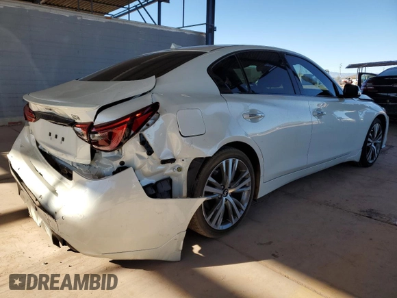 2024 Infiniti Q50 Sensory с VIN JN1EV7CP7RM600127, выставлен на аукционе Copart как лот 84673804 с пробегом 5 150 миль миль и Списание • Salvage title. История ставок и продаж доступна на DreamBid. Изображение 3.