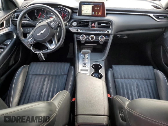 2019 Genesis G70 2.0T Advanced with VIN KMTG34LA9KU027051, listed as a Copart auction lot 71967634 with 41,356 mi miles and Salvage Title. Bid and sale history available at carsss.com. Image 8.