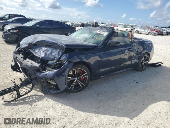 2023 BMW 4 Series M440i with VIN WBA53AT03PCL15153, listed as a Copart auction lot 85457074 with Not Provided miles and Salvage Title. Bid and sale history available at DreamBid. Image 1.