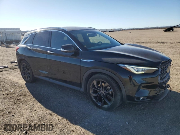 2019 Infiniti QX50 Essential with VIN 3PCAJ5M31KF133096, listed as a Copart auction lot 50340905 with 77,112 mi miles and Salvage Title. Bid and sale history available at DreamBid. Image 4.