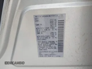 2014 Nissan Pathfinder Platinum Hybrid with VIN 5N1CR2MN2EC651300, listed as a IAAI auction lot 42417443 with 144,710 mi miles and . Bid and sale history available at DreamBid. Image 9.