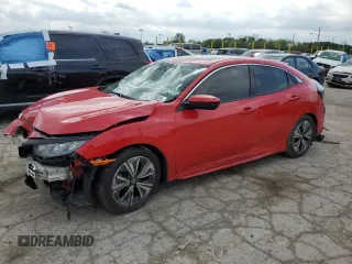 2018 Honda Civic EX with VIN SHHFK7H51JU220584, listed as a Copart auction lot 55212805 with 87,764 mi miles and Salvage title. Bid and sale history available at DreamBid. Image 1.