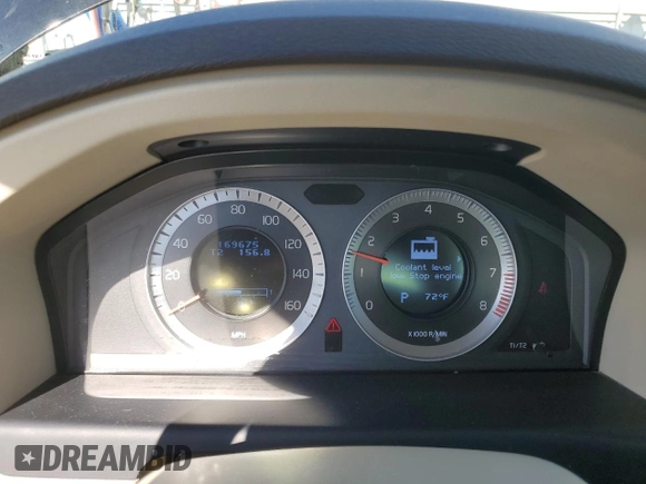 2010 Volvo S80 I6 Turbo with VIN YV1992AH8A1120437, listed as a Copart auction lot 75436904 with 169,675 mi miles and Salvage Title. Bid and sale history available at carsss.com. Image 9.