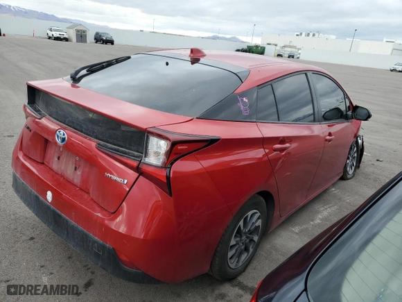 2022 Toyota Prius L Eco with VIN JTDKAMFU7N3158283, listed as a Copart auction lot 45386045 with 0 mi miles and Salvage Title. Bid and sale history available at carsss.com. Image 3.