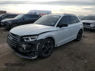 2019 Audi SQ5 Premium Plus with VIN WA1B4AFY3K2064082, listed as a Copart auction lot 81191483 with 43,602 mi miles and . Bid and sale history available at DreamBid. Image 1.