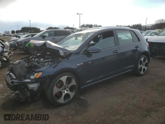 2015 Volkswagen Golf GTI SE with VIN 3VW5T7AUXFM073855, listed as a Copart auction lot 42202325 with 142,140 mi miles and Salvage Title. Bid and sale history available at carsss.com. Image 1.