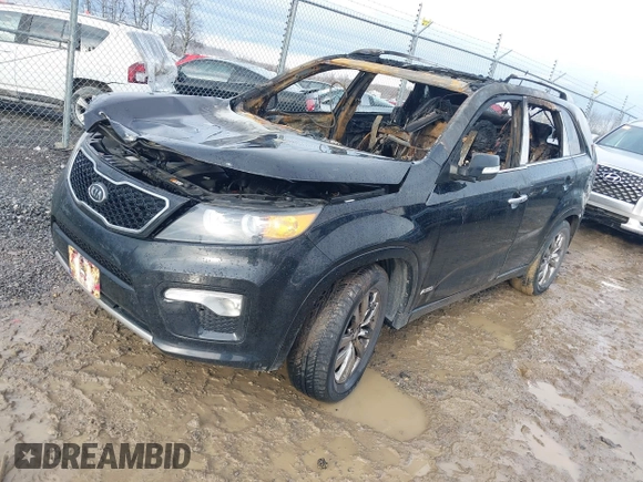 2013 Kia Sorento SX with VIN 5XYKWDA20DG364370, listed as a IAAI auction lot 41108533 with 146,124 mi miles and . Bid and sale history available at DreamBid. Image 2.