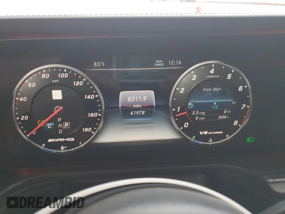 2020 Mercedes-Benz G AMG G 63 with VIN W1NYC7HJ1LX353898, listed as a Copart auction lot 77526604 with 41,978 mi miles and Salvage Title. Bid and sale history available at carsss.com. Image 9.