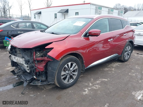 2015 Nissan Murano SL with VIN 5N1AZ2MH2FN284843, listed as a IAAI auction lot 41289071 with 77,162 mi miles. Bid and sale history available at carsss.com. Image 17.