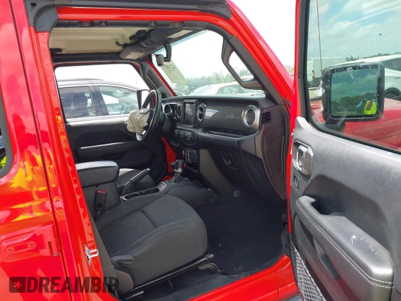 2019 Jeep Wrangler Unlimited Sahara with VIN 1C4HJXEG4KW573157, listed as a IAAI auction lot 42118373 with 105,890 mi miles and . Bid and sale history available at DreamBid. Image 5.