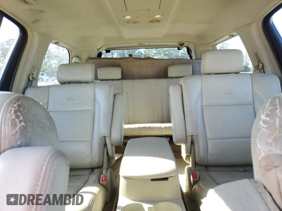 2004 Infiniti QX56 with VIN 5N3AA08A74N808274, listed as a Copart auction lot 42179185 with 0 mi miles and Salvage Title. Bid and sale history available at carsss.com. Image 10.