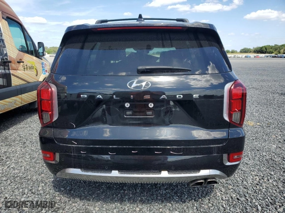 2022 Hyundai Palisade Calligraphy with VIN KM8R74HE0NU468560, listed as a Copart auction lot 48054665 with 55,084 mi miles and Salvage Title. Bid and sale history available at carsss.com. Image 6.