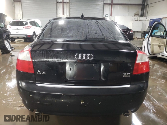 2005 Audi A4 3.0L with VIN WAULT68EX5A061913, listed as a Copart auction lot 85718544 with 113,629 mi miles and Salvage title. Bid and sale history available at DreamBid. Image 6.
