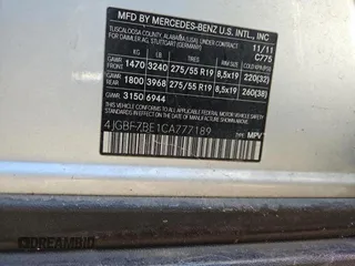 2012 Mercedes-Benz GL 450 with VIN 4JGBF7BE1CA777189, listed as a Copart auction lot 86546804 with 213,114 mi miles and Clean Title. Bid and sale history available at DreamBid. Image 10.