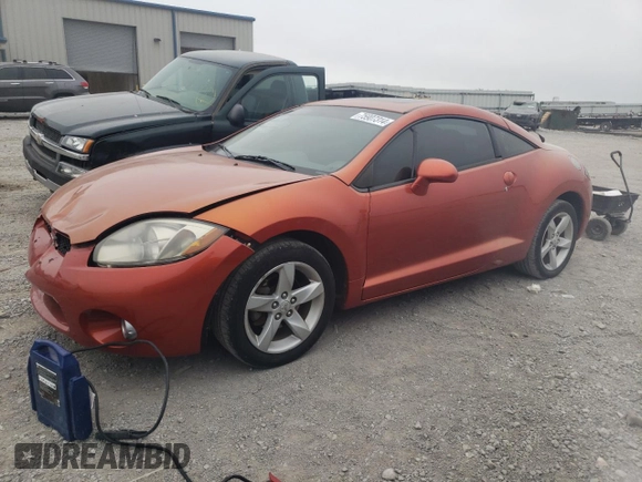 2007 Mitsubishi Eclipse GS with VIN 4A3AK24F67E022149, listed as a Copart auction lot 75907314 with 134,166 mi miles and Salvage Title. Bid and sale history available at carsss.com. Image 1.