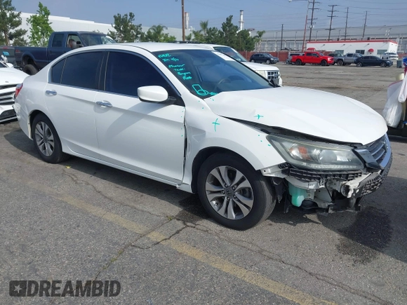 2015 Honda Accord Sedan LX with VIN 1HGCR2F36FA059199, listed as a IAAI auction lot 42097205 with 100,505 mi miles. Bid and sale history available at carsss.com. Image 1.