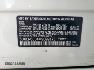 2021 BMW X5 xDrive40i with VIN 5UXCR6C04M9D99175, listed as a Copart auction lot 57660895 with 60,763 mi miles and Clean title. Bid and sale history available at DreamBid. Image 14.