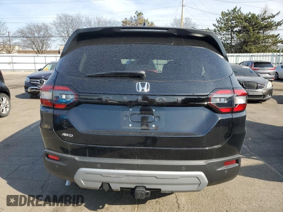 2025 Honda Pilot EX-L z VIN 5FNYG1H46SB083417, wystawiony jako Copart lot #48139585 z przebiegiem 1 664 mil mil oraz Szkoda całkowita • Salvage title. Historia ofert i sprzedaży dostępna na DreamBid. Obrazek 6.
