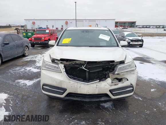 2014 Acura MDX Tech Pkg with VIN 5FRYD4H41EB011604, listed as a IAAI auction lot 41492753 with 123,229 mi miles. Bid and sale history available at carsss.com. Image 12.