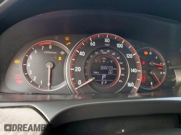 2016 Honda Accord Sport with VIN 1HGCR2F52GA033606, listed as a Copart auction lot 62318775 with 368,233 mi miles and Salvage title. Bid and sale history available at DreamBid. Image 9.