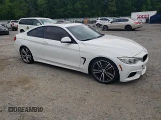 2015 BMW 4 Series 435i with VIN WBA3R1C5XFK194384, listed as a Copart auction lot 53461245 with 104,233 mi miles and Salvage Title. Bid and sale history available at carsss.com. Image 4.