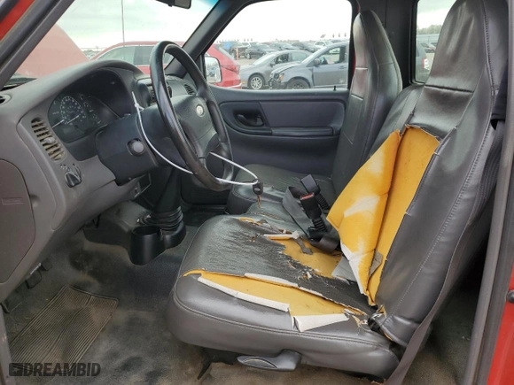 2001 Ford Ranger XL with VIN 1FTYR10C11TA13445, listed as a Copart auction lot 46371915 with 163,206 mi miles and Salvage Title. Bid and sale history available at carsss.com. Image 7.