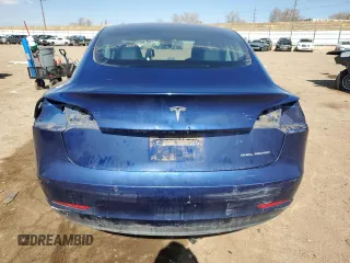 2021 Tesla Model 3 Long Range with VIN 5YJ3E1EB8MF003072, listed as a Copart auction lot 45596845 with 72,862 mi miles and Salvage Title. Bid and sale history available at DreamBid. Image 6.