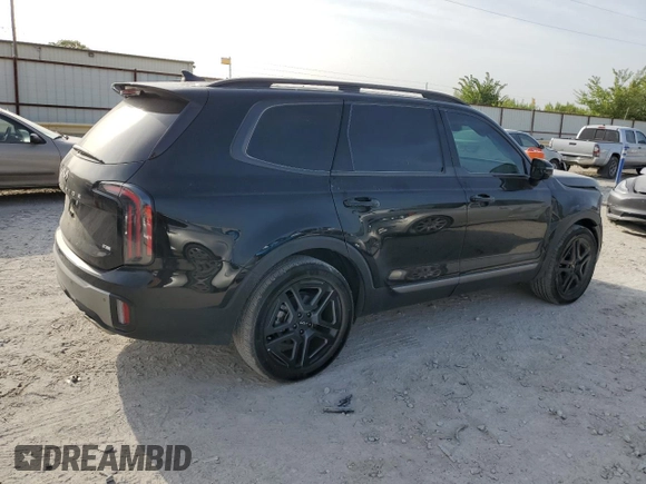 2023 Kia Telluride SX Prestige X-Line with VIN 5XYP5DGCXPG405939, listed as a Copart auction lot 65636844 with 4,598 mi miles and Salvage title. Bid and sale history available at DreamBid. Image 3.