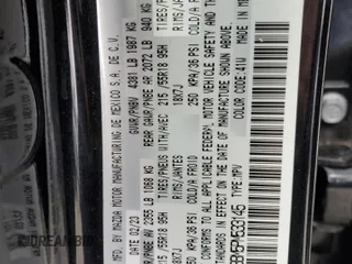 2023 Mazda CX-30 S Select z VIN 3MVDMBBM5PM533145, wystawiony jako Copart lot #53664995 z przebiegiem 45 775 mil mil oraz Szkoda całkowita • Salvage title. Historia ofert i sprzedaży dostępna na DreamBid. Obrazek 13.