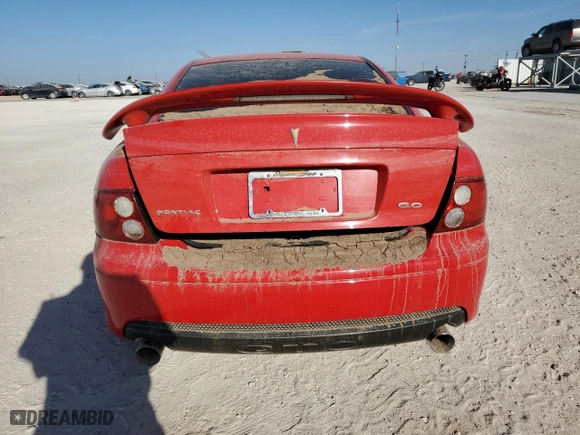 2005 Pontiac GTO with VIN 6G2VX12U95L427522, listed as a Copart auction lot 77687754 with 0 mi miles and Salvage Title. Bid and sale history available at carsss.com. Image 6.