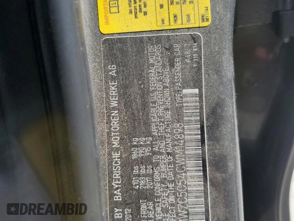 2012 MINI Countryman S с VIN WMWZC5C54CWM14898, выставлен на аукционе Copart как лот 57849285 с пробегом 131 132 миль миль и Чистый • Clean title. История ставок и продаж доступна на DreamBid. Изображение 12.