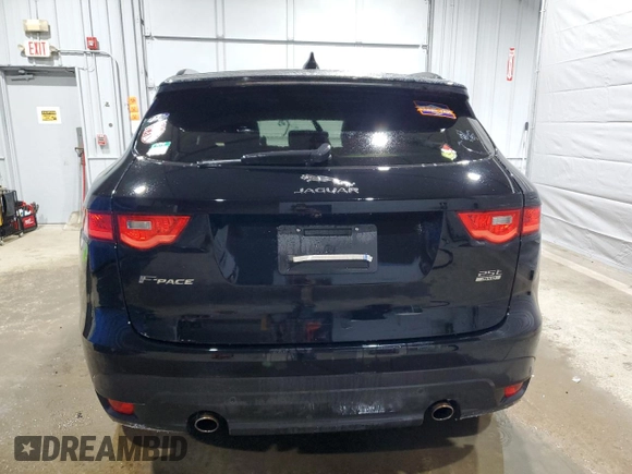 2019 Jaguar F-Pace 25t Prestige with VIN SADCK2FX7KA366367, listed as a Copart auction lot 47633855 with 34,847 mi miles and Salvage title. Bid and sale history available at DreamBid. Image 6.