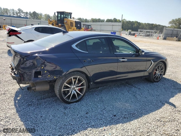 2019 Genesis G70 3.3T Advanced with VIN KMTG74LE0KU044182, listed as a Copart auction lot 71978584 with 86,519 mi miles and Salvage Title. Bid and sale history available at carsss.com. Image 3.