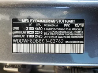 2019 Mercedes-Benz C 300 with VIN WDDWF8DB8KR483762, listed as a Copart auction lot 47028645 with 64,470 mi miles and Salvage Title. Bid and sale history available at DreamBid. Image 14.