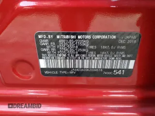 2019 Mitsubishi Outlander SE with VIN JA4AD3A30KZ034516, listed as a Copart auction lot 86527884 with 106,381 mi miles and Salvage title. Bid and sale history available at DreamBid. Image 14.